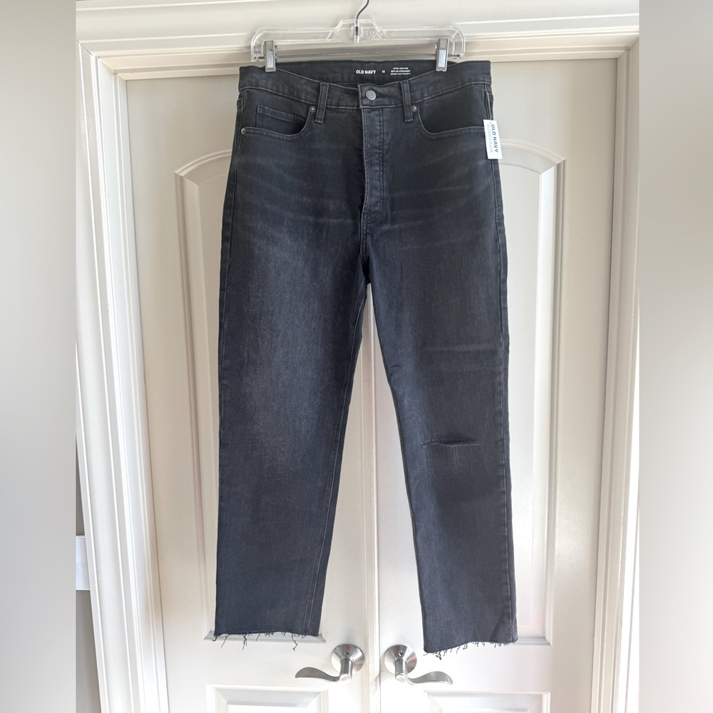 Old Navy Charcoal Straight Leg Jeans